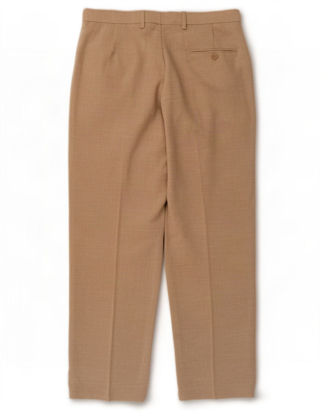 Marks & Spencer Pantalón de traje recto para hombre W32 L31 Poliéster beige