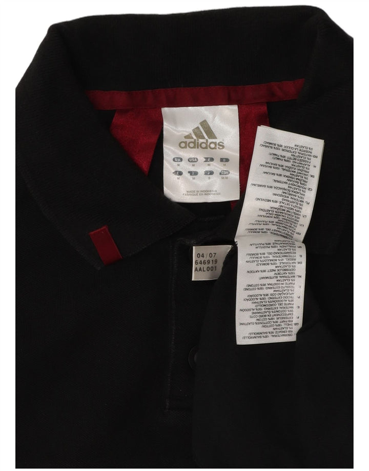 Polo Adidas Hombre Algodón Negro Mediano