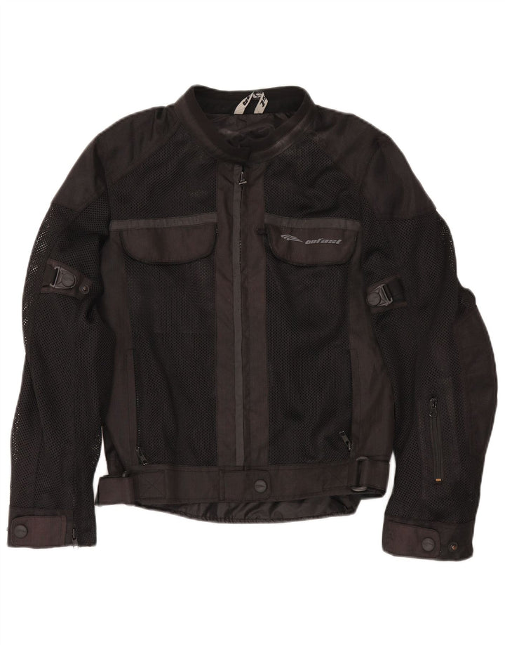 Befast Chaqueta Motorstyle Graphic Racer para Mujer UK 40 Mediano Poliéster Negro