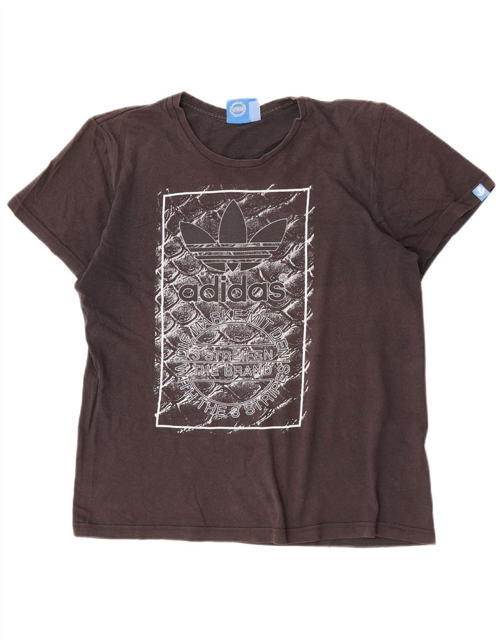 Adidas - Camiseta gráfica para hombre, talla mediana, algodón negro