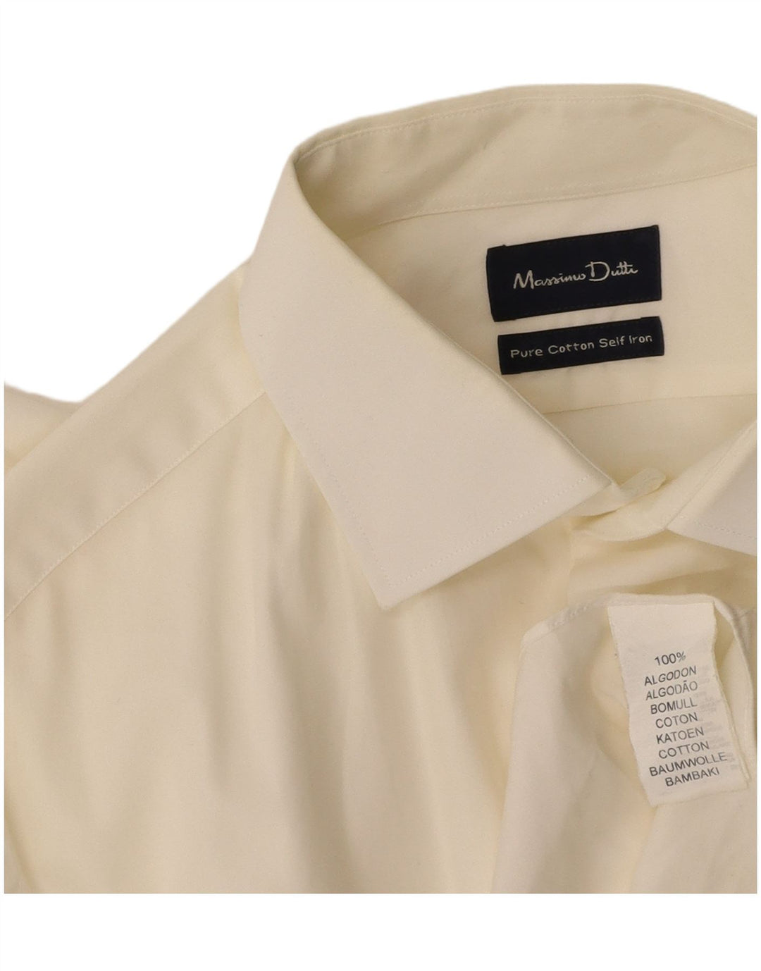 MASSIMO DUTTI Camisa Hombre EU 42 Grande Blanco Algodón