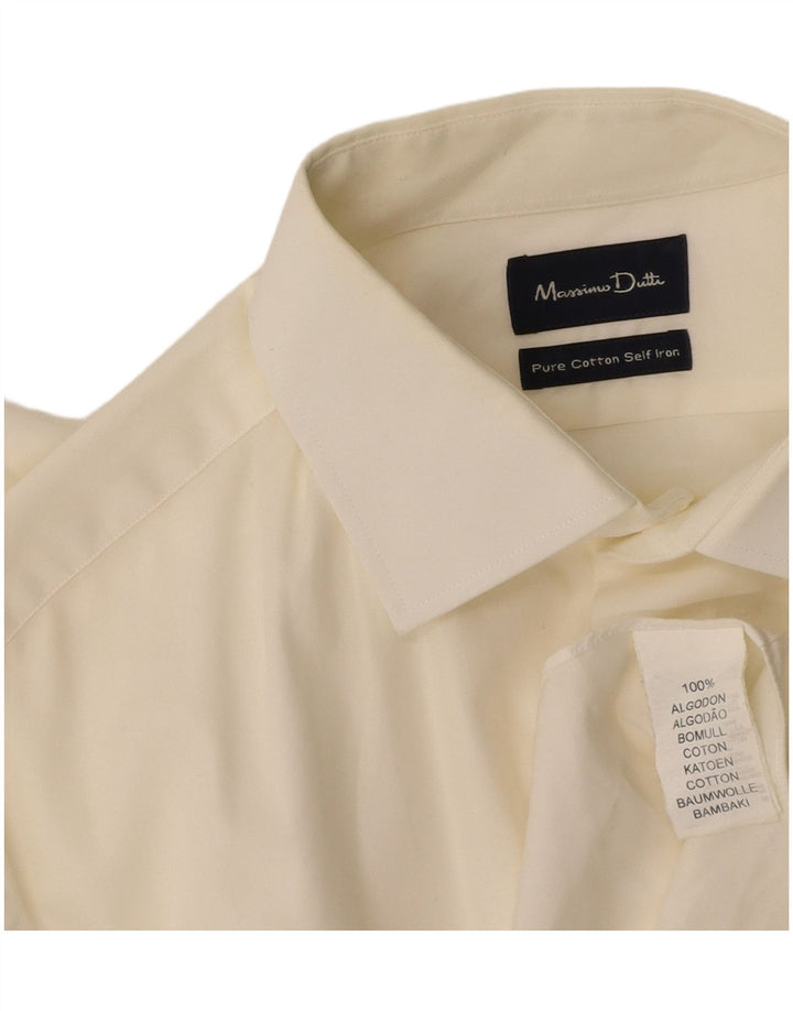 MASSIMO DUTTI Camisa Hombre EU 42 Grande Blanco Algodón