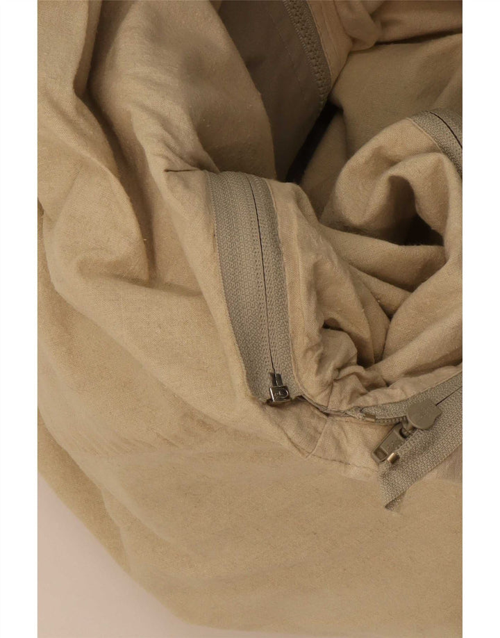 Vintage hombres con capucha chaqueta utilitaria Reino Unido 40 grande beige