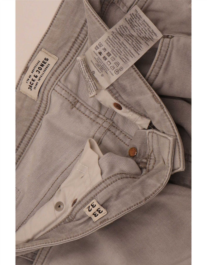 Jack & Jones Hombre GLENN Slim Jeans W33 L32 Algodón Gris