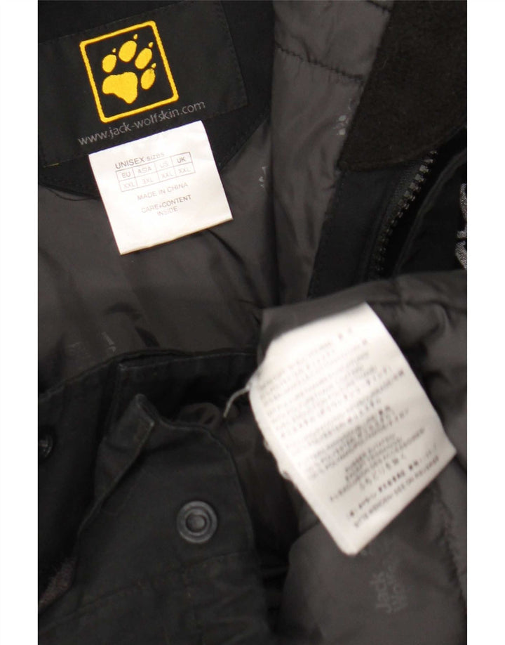 Jack Wolfskin Parka con capucha para hombre UK 44 2XL Poliéster negro