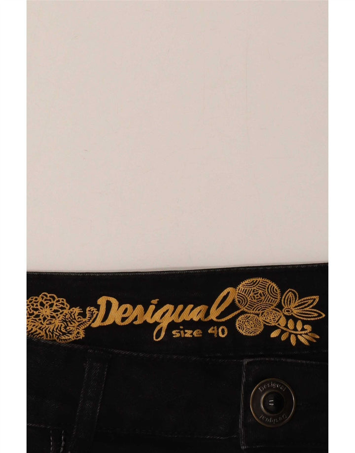 Falda vaquera asimétrica Desigual para mujer EU 40 Medium W30 Grey Herringbone