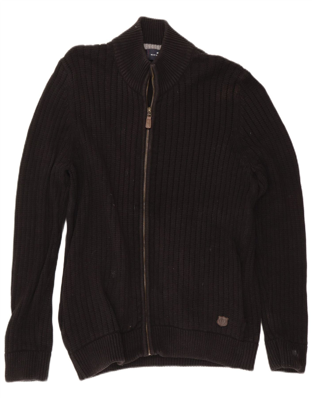 Marks & Spencer - Cárdigan azul Harbor para hombre, talla grande, algodón negro