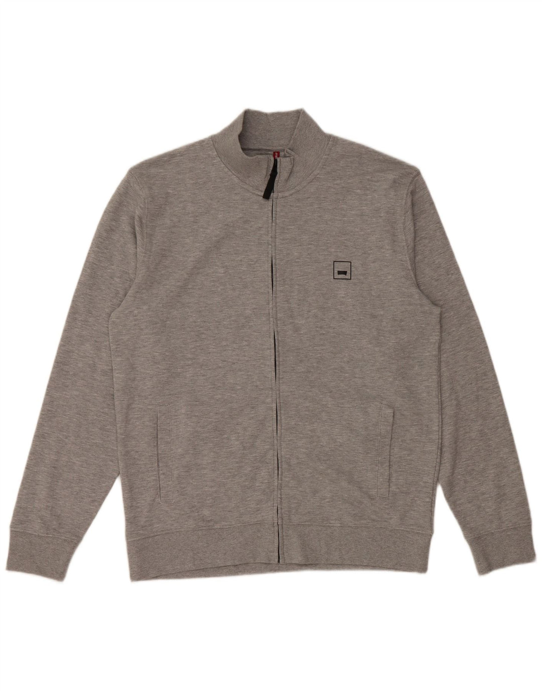 Carrera Hombre Chándal Top Chaqueta XL Gris Algodón