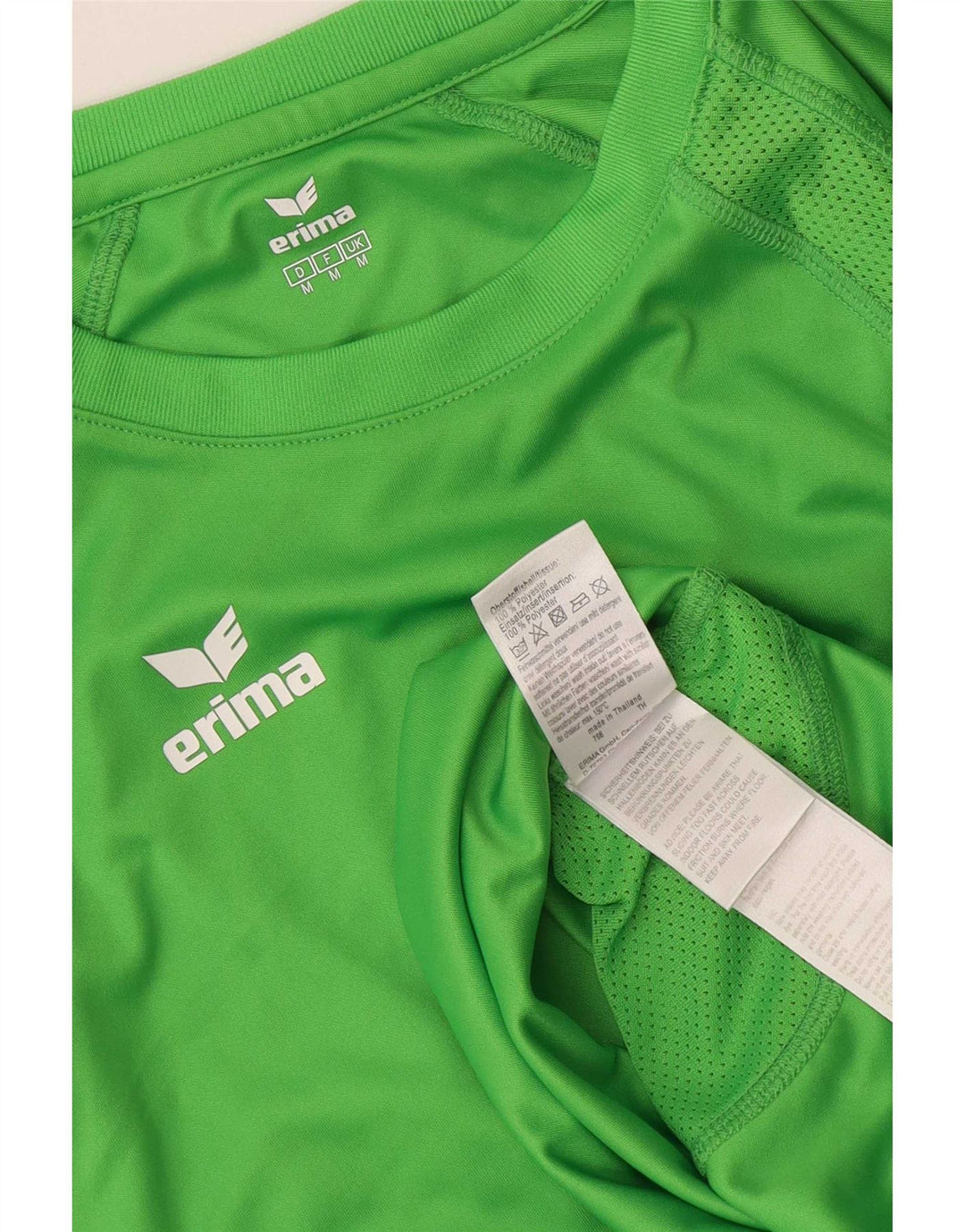 Erima Hombre Camiseta Gráfica Top Poliéster Verde Medio