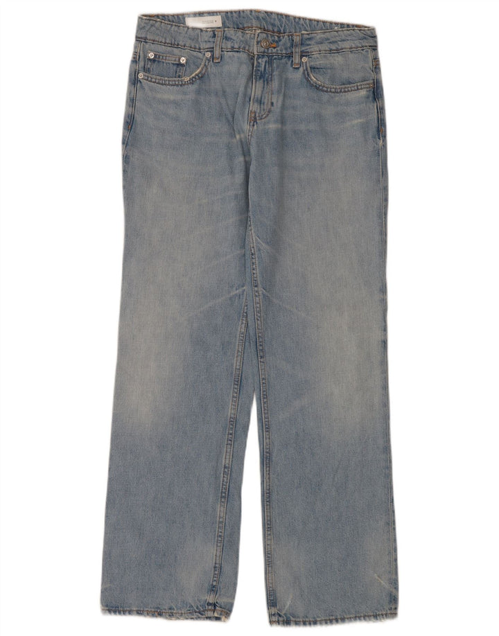 Zara Jeans Rectos Mujer EU 40 Medium W34 L34 Algodón Azul