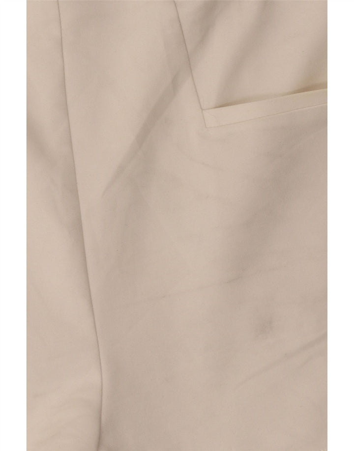 Zara Mujer Pantalones Cortos Casuales Medianos W28 Blanco