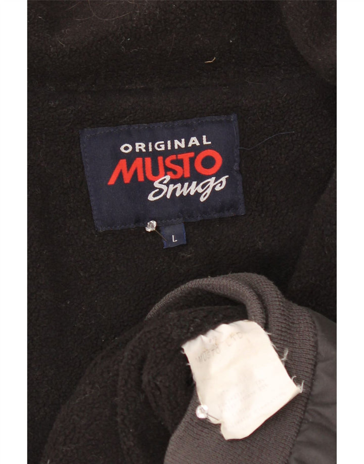 Musto Chaqueta Bomber para Hombre UK 40 Grande Poliéster Gris