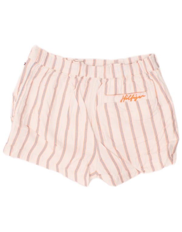 Tommy Hilfiger Pantalones cortos chinos para niños 11-12 años W26 Viscosa a rayas blancas