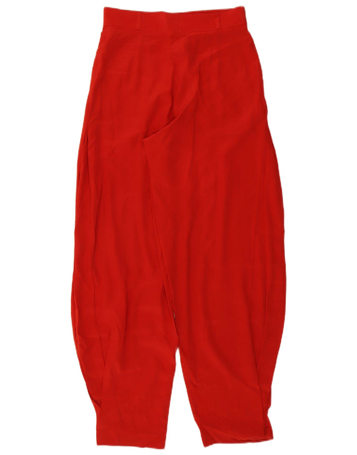 Vintage Mujer Harem Pantalones W26 L29 Rojo