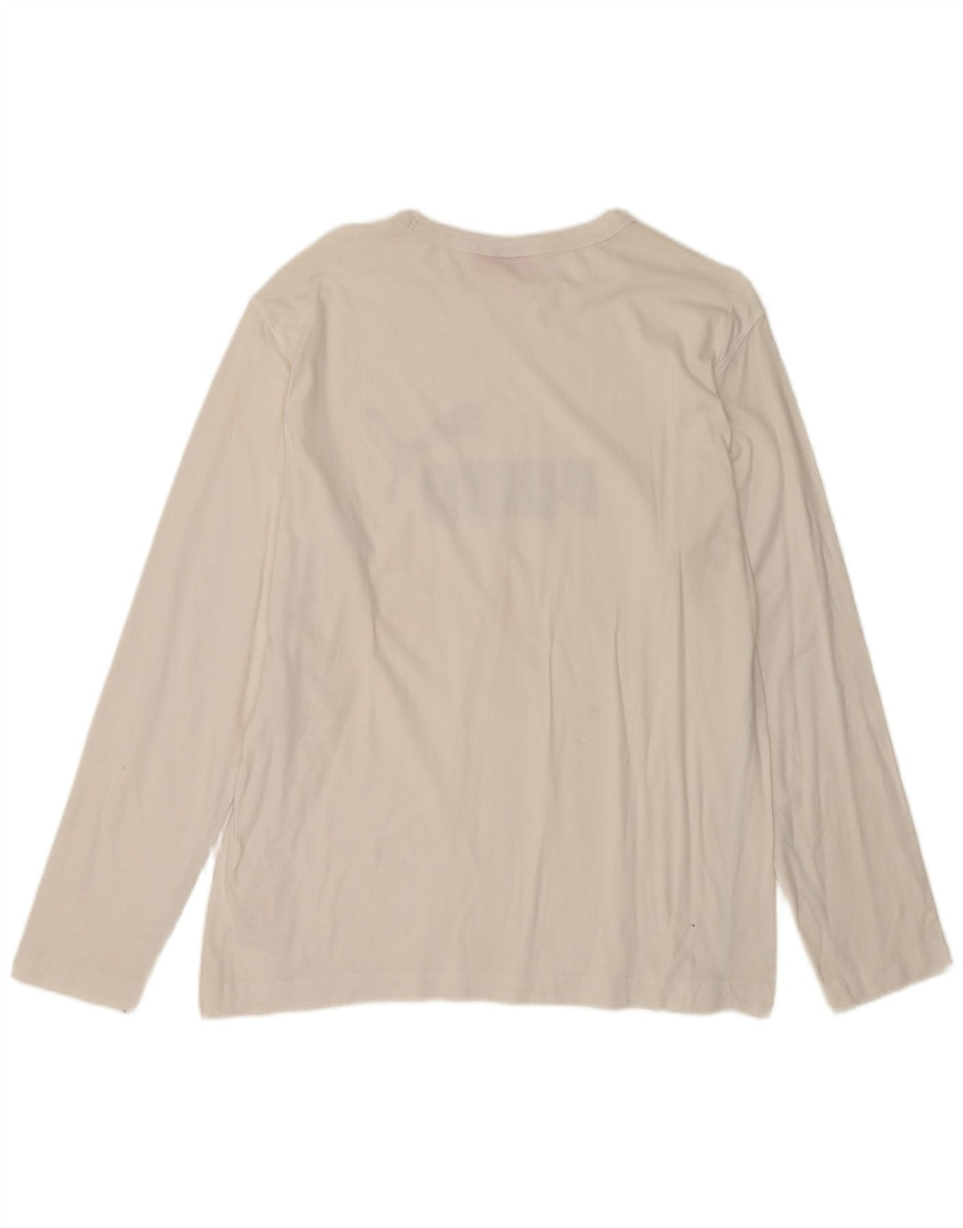 PUMA Camiseta gráfica de manga larga para hombre de algodón blanco medio