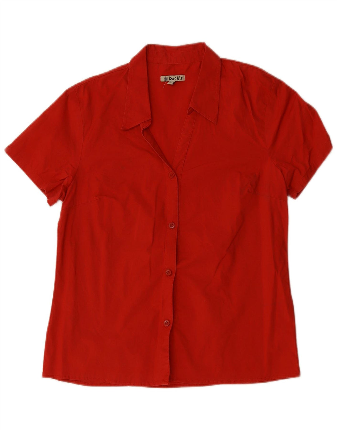 Dack's Camisa de manga corta para mujer UK 40 XL Algodón rojo