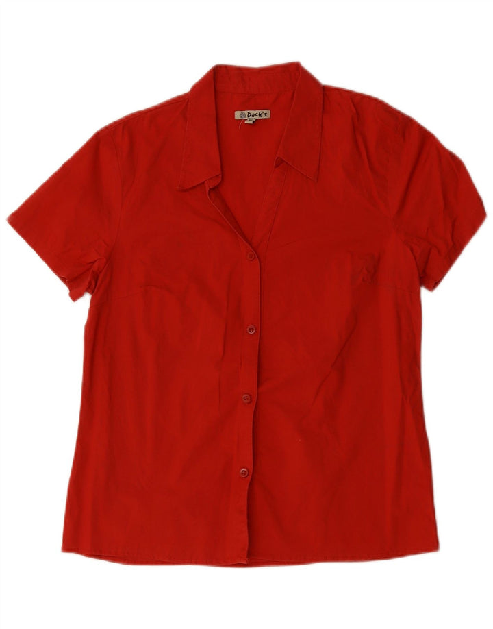 Dack's Camisa de manga corta para mujer UK 40 XL Algodón rojo