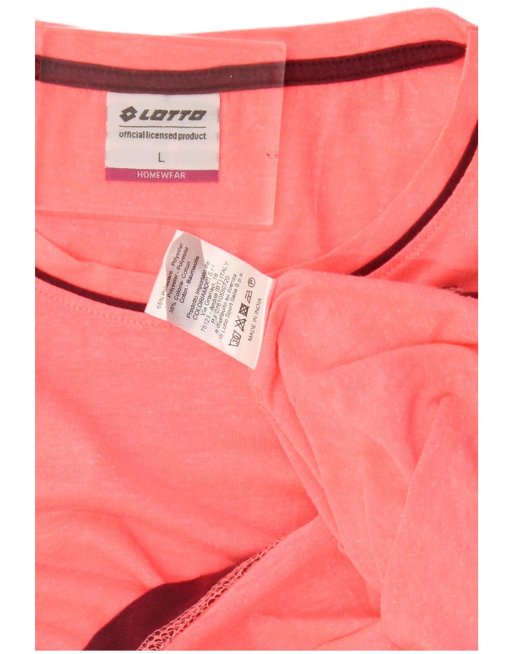 Lotto Top Mujer Manga Larga UK 44 Grande Poliéster Rosa