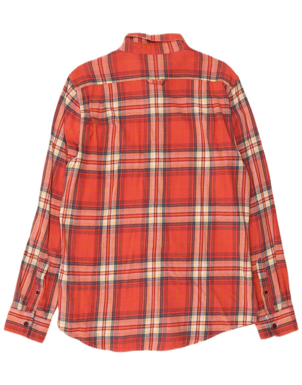 Superdry Camisa De Franela XL De Algodón A Cuadros Rojos