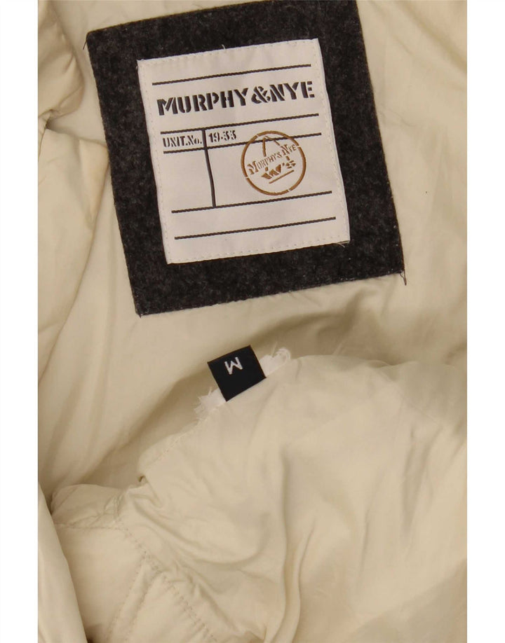 Murphy & Nye Chaqueta acolchada para mujer Reino Unido 14 Mediano Blanco