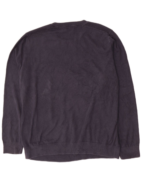 Nautica Jersey de cuello redondo para hombre XL Algodón azul marino