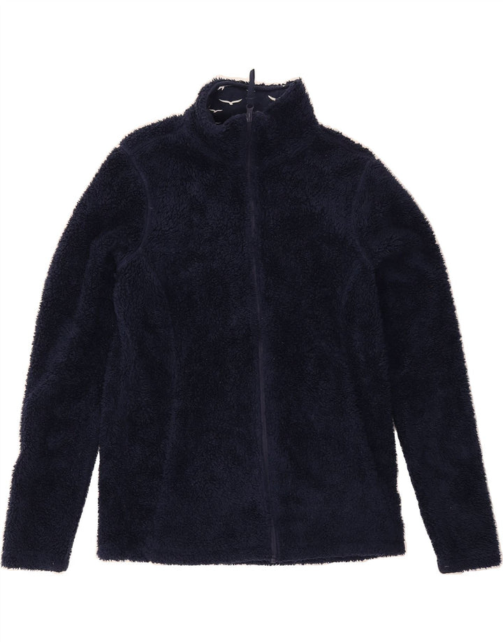 MOUNTAIN WAREHOUSE Womens Fleece Jacket UK 10 Small  Navy Blue Polyester Vintage Mountain Warehouse and Second-Hand Mountain Warehouse from Messina Hembry 