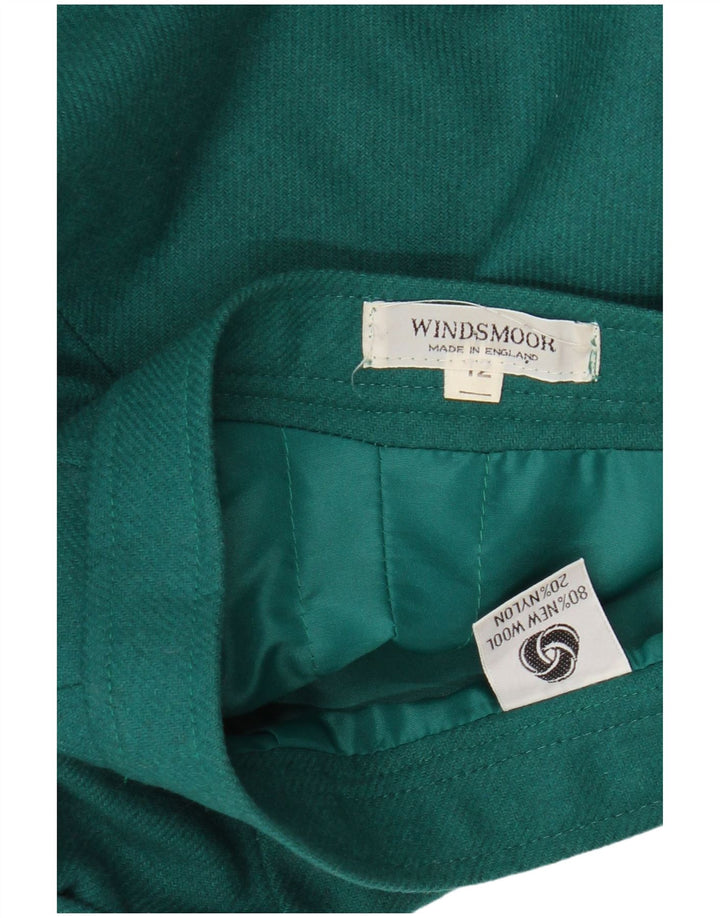 Windsmoor Falda midi para mujer UK 12 Medium W27 Lana verde