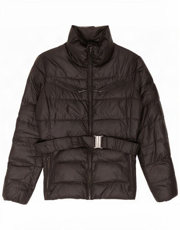 Geox Mujer Respira Chaqueta Acolchada UK 40 Grande Poliéster Negro