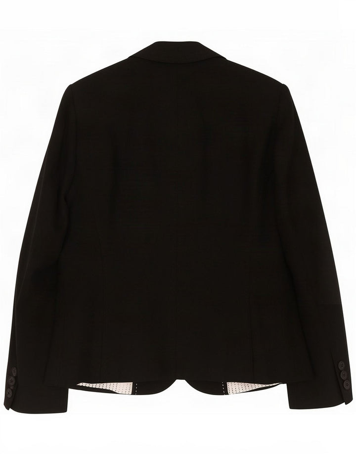 Marks & Spencer Chaqueta Blazer de 3 Botones para Mujer UK 40 Mediana Lino Negro