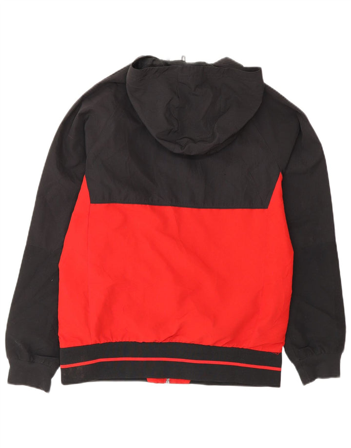 ADIDAS Chaqueta bomber con capucha Climalite para niños 11-12 años Rojo Colorblock