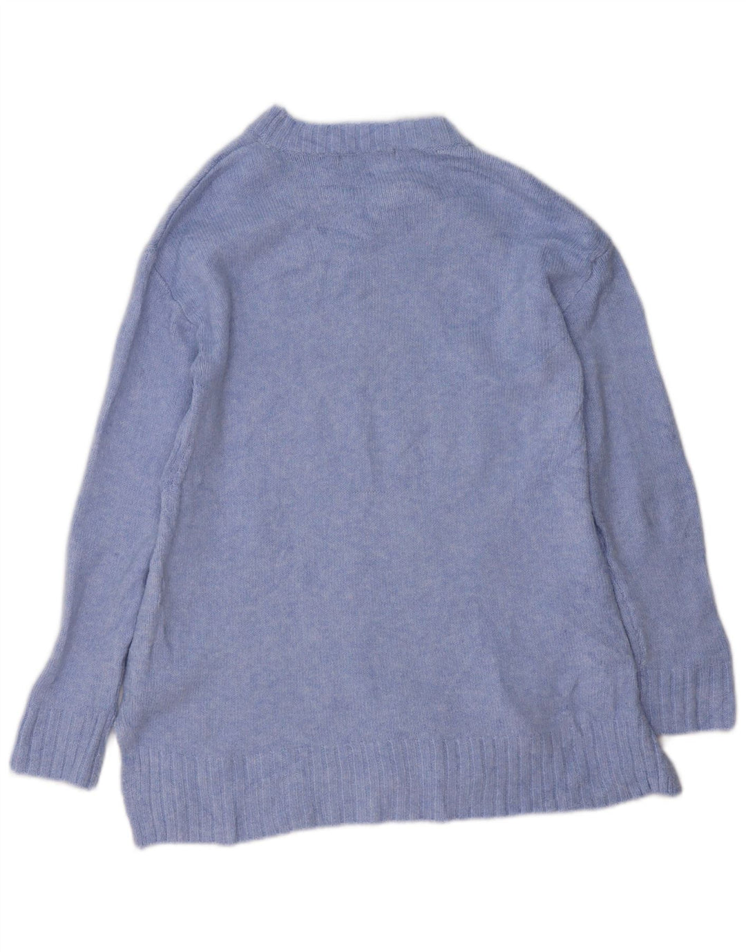 Marks & Spencer Suéter largo con cuello redondo para mujer UK 40 Small Blue