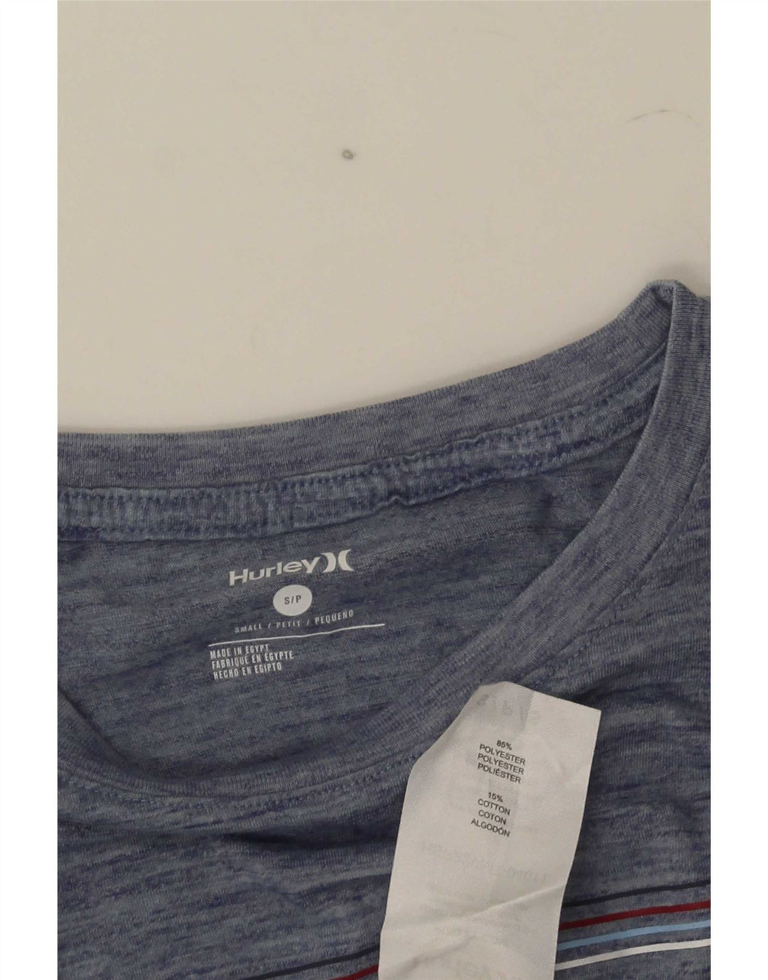 Hurley - Camiseta gráfica para hombre, talla pequeña, poliéster moteado en azul marino