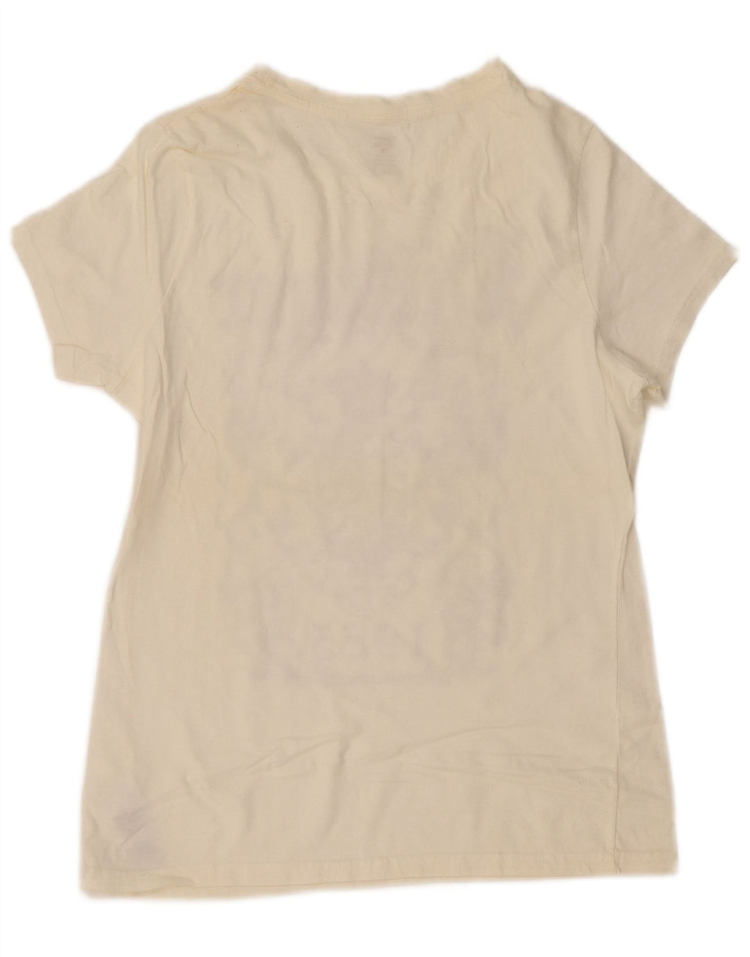 TOMMY HILFIGER Camiseta gráfica para mujer Top UK 12 Medium Off White Cotton