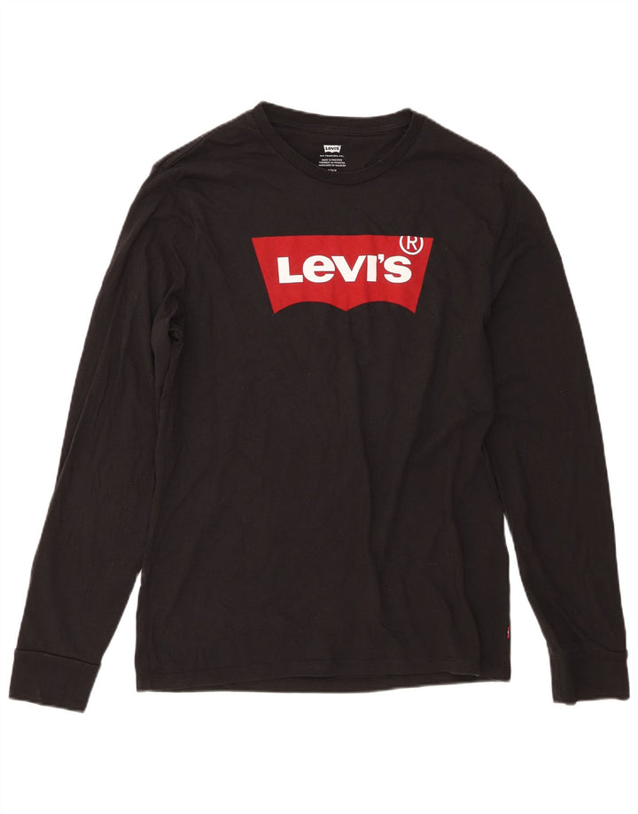 Levi's Hombre Graphic Top Manga Larga Algodón Negro Mediano
