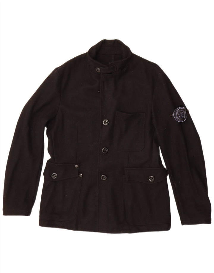 VINTAGE Chaqueta utilitaria para hombre Reino Unido 40 Grande Negro