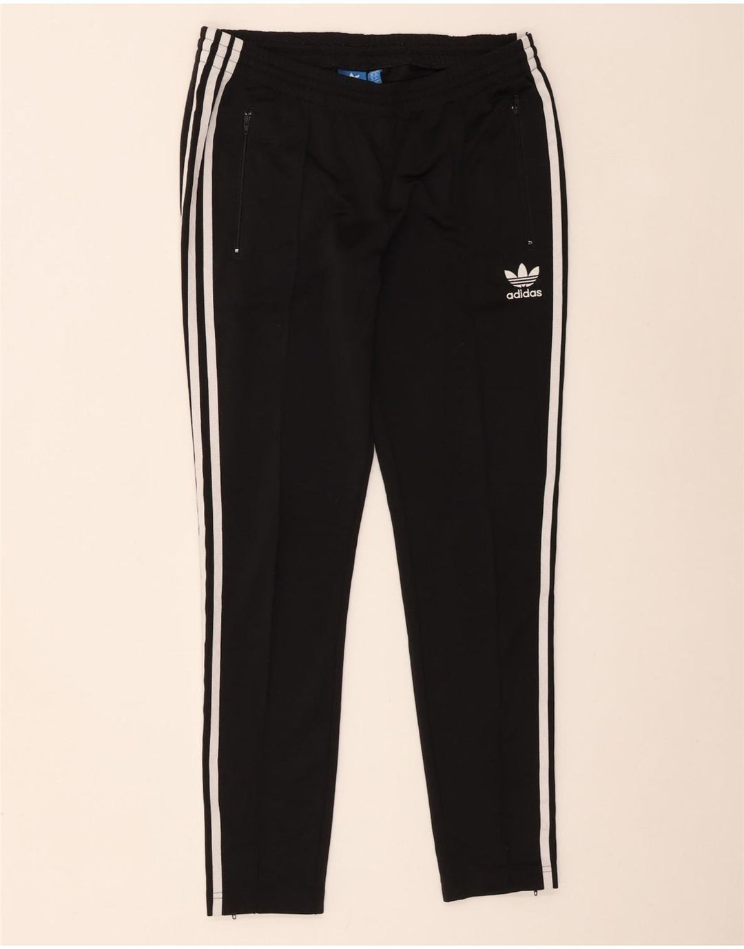 Adidas Pantalones de chándal para mujer UK 44 Mediano Negro Colorblock Poliéster