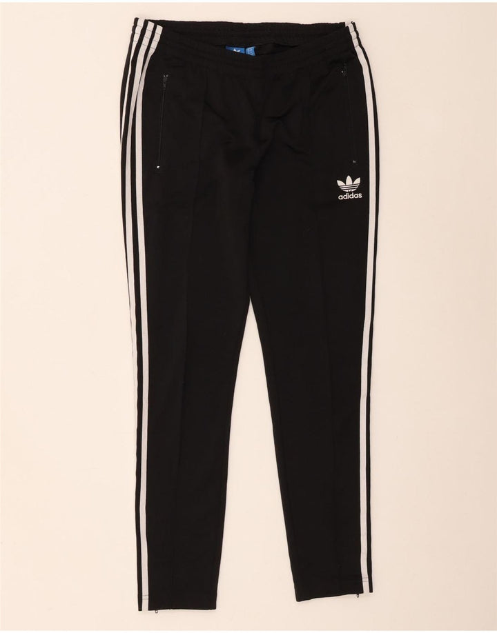 Adidas Pantalones de chándal para mujer UK 44 Mediano Negro Colorblock Poliéster