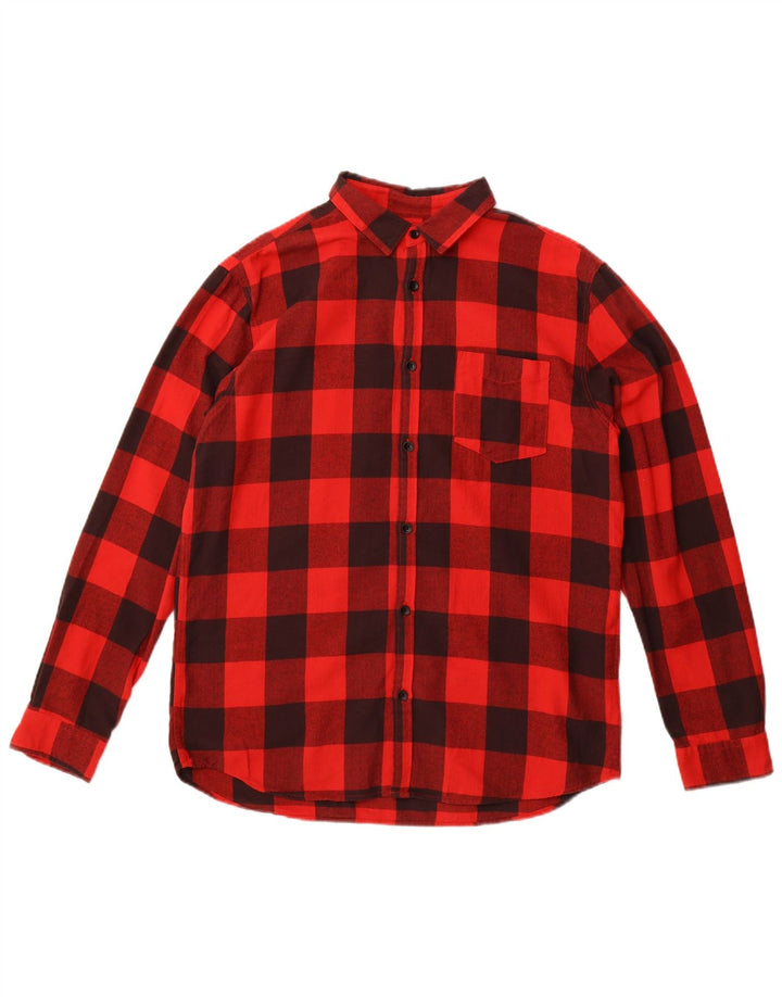 Jack & Jones Camisa De Franela Hombre XL Algodón Vichy Rojo