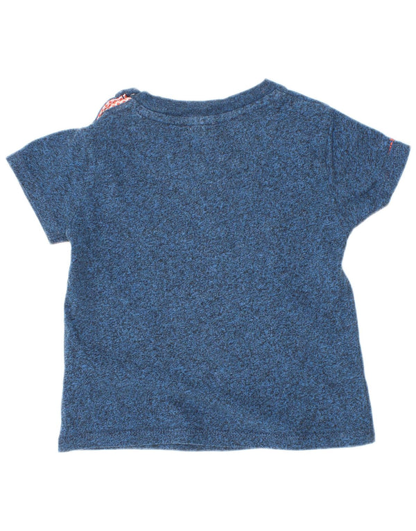 Ted Baker Camiseta estampada para bebés niños 18-24 meses Azul marino moteado