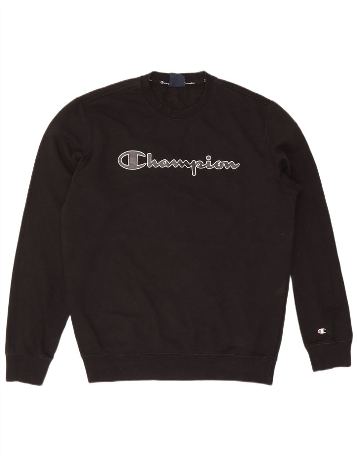 Champion Sudadera Gráfica para Hombre Jersey Grande De Algodón Negro