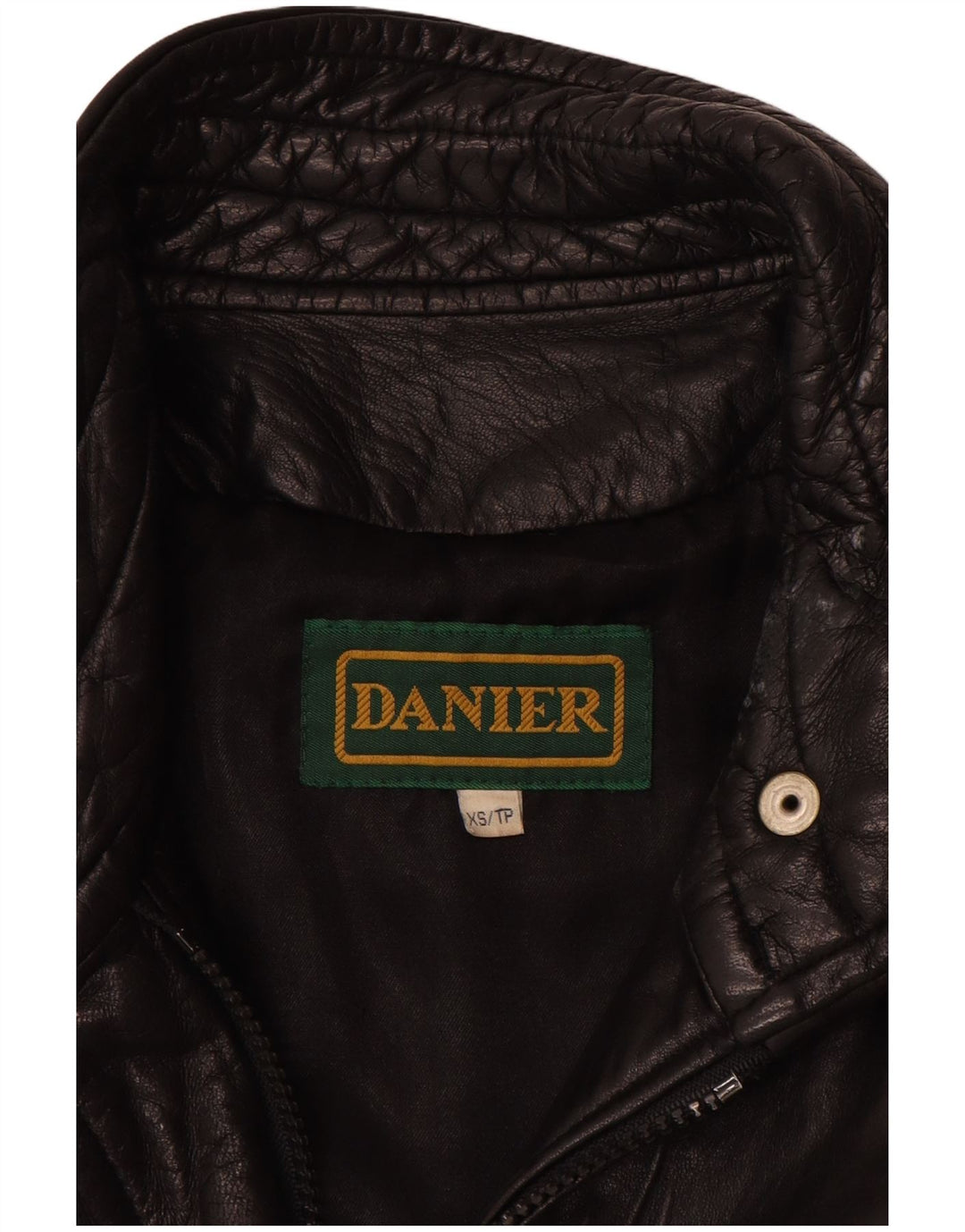 Danier Chaqueta de cuero extragrande para mujer UK 6 XS Negro