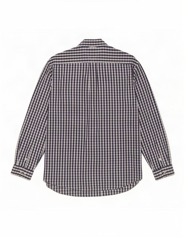 Tommy Hilfiger Camisa para hombre XL Algodón a cuadros azul marino