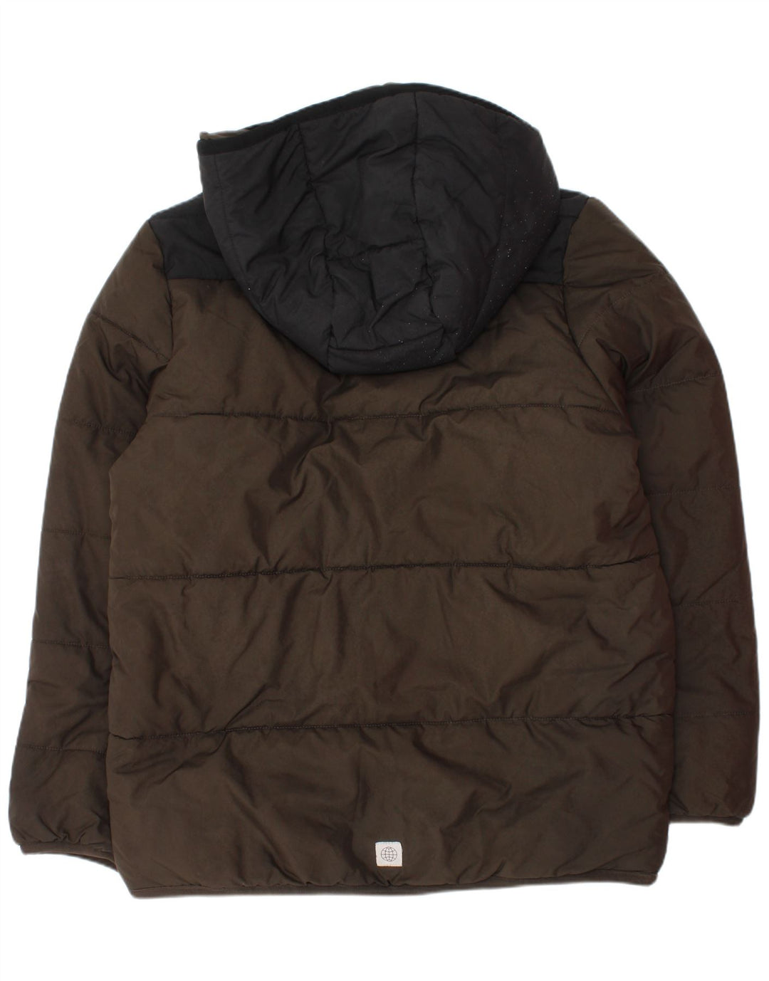 Adidas Chaqueta acolchada con capucha para niños 9-10 años Caqui Poliéster color block
