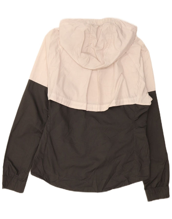 Nike Chaqueta de chándal con capucha para mujer UK 40 Medium Off White Colourblock