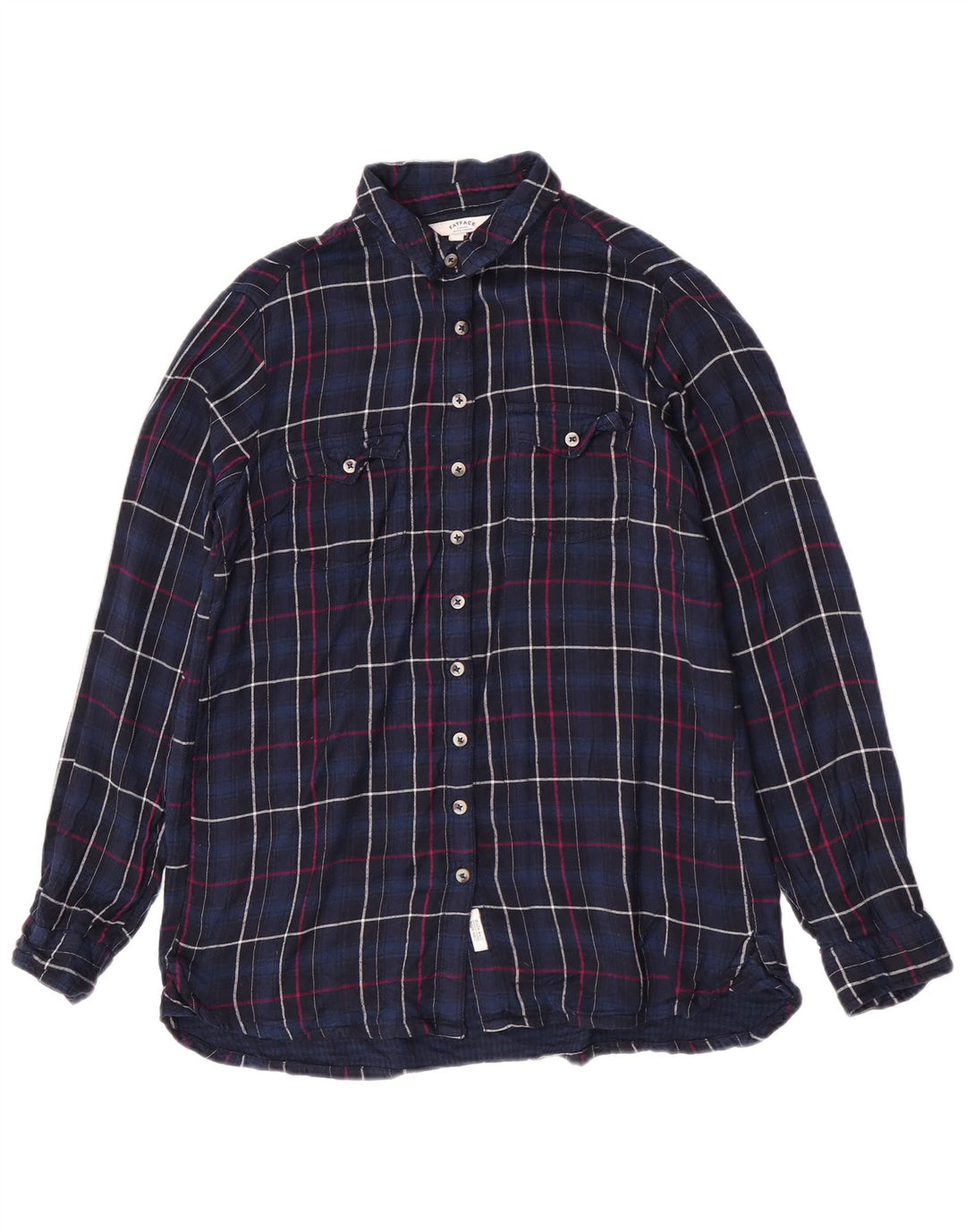 Camisa de franela para mujer Fat Face UK 40 Medium Azul marino Check Viscosa