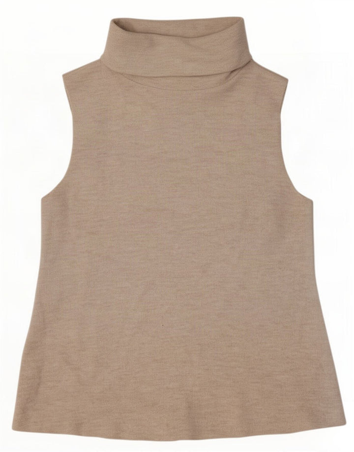 Zara Mujer Chaleco Top UK 10 Small Beige