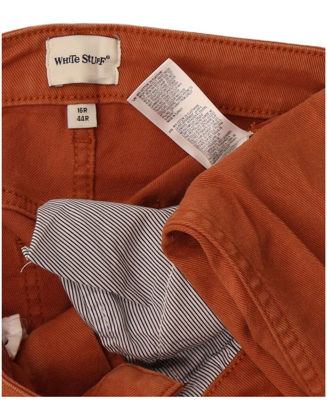 White Stuff Vaqueros Cortos para Mujer UK 46 Large W34 L25 Algodón Marrón