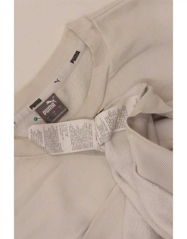 Puma Sudadera Gráfica para Hombre Jersey Grande De Algodón Blanco