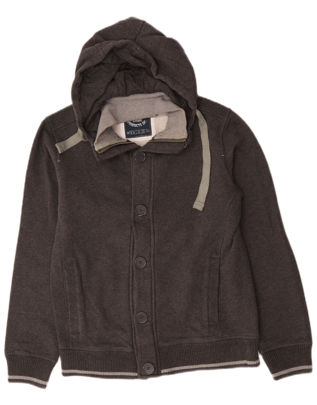 Champion Sudadera con capucha y cremallera para hombre, talla pequeña, algodón gris