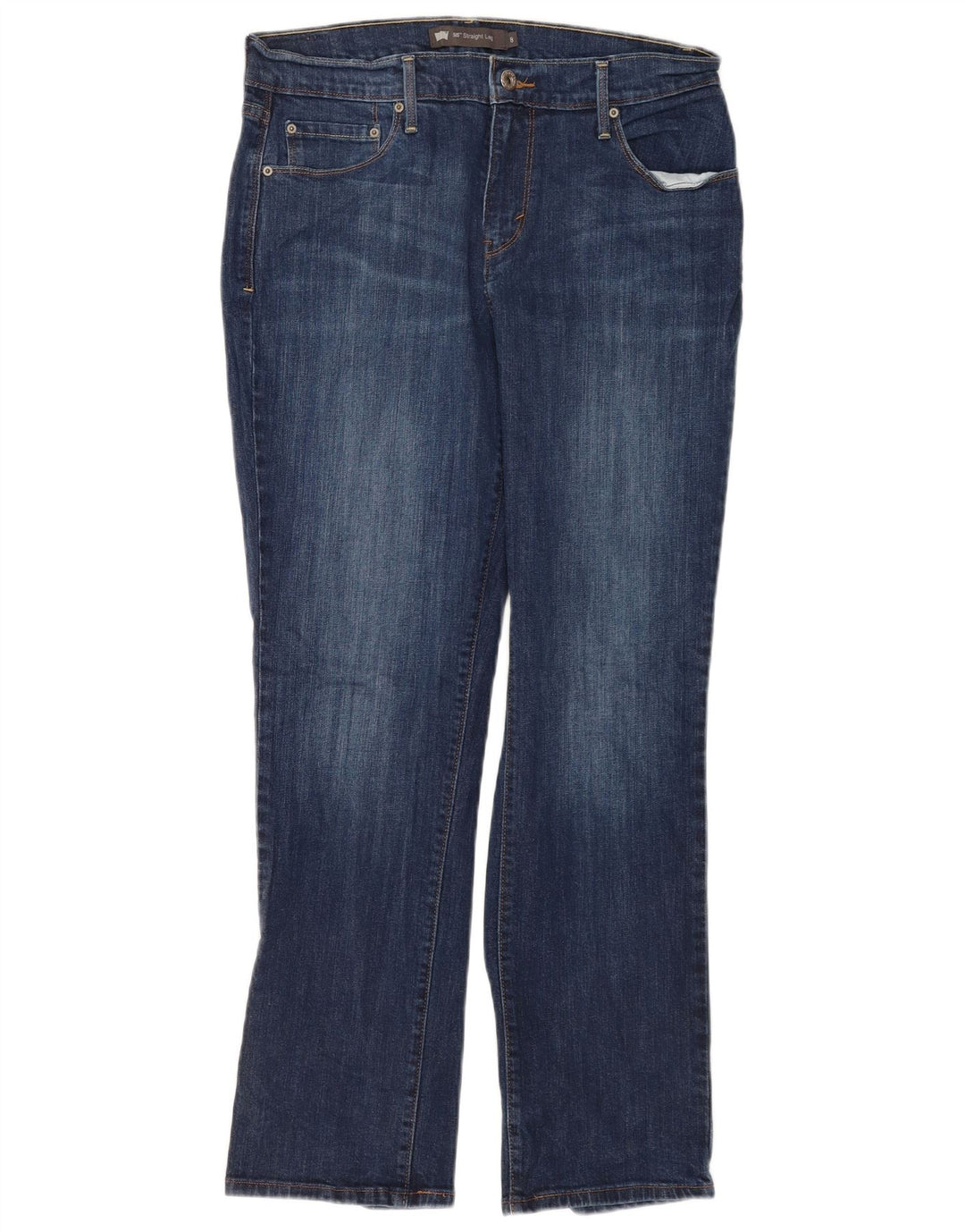 Levi's Jeans rectos 505 para mujer US 8 Medium W29 L30 Algodón azul